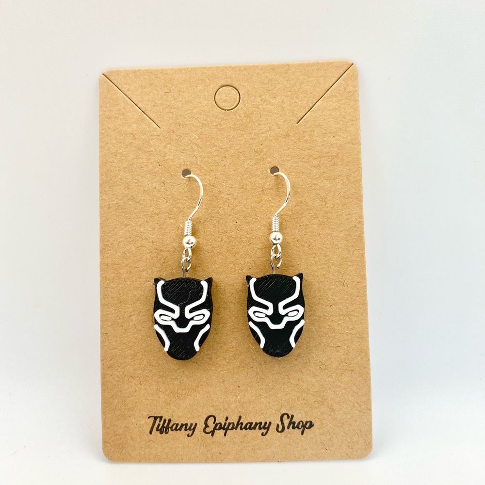 Marvel inspired Black Panther Earrings NWT